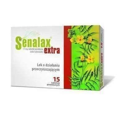 SENALAX EXTRA x 15 tablets stimulates peristalsis of the intestines and irritate the large bowel wall UK