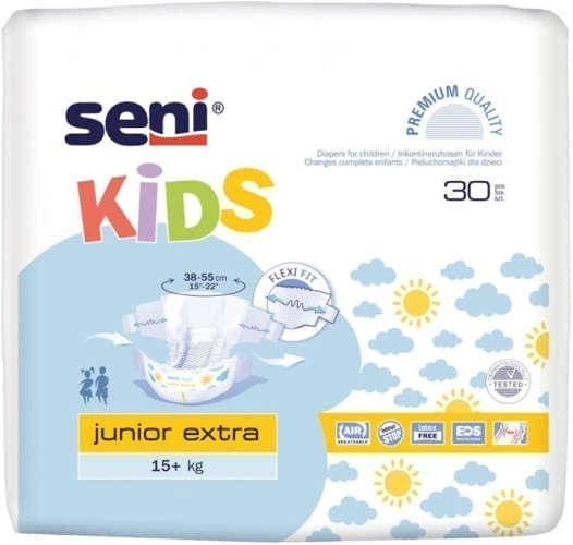 SENI KIDS JUNIOR EXTRA diapers (15-30 kg) x 30 pieces, pampers, baby nappies UK