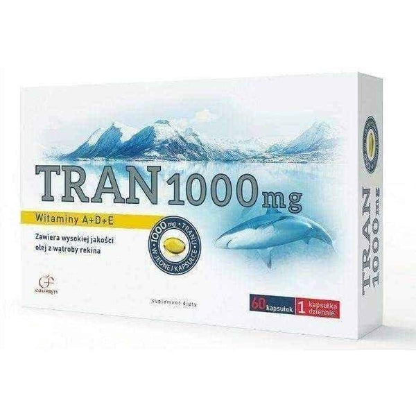 Shark fish oil, Tran 1000mg x 60 capsules UK