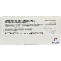 Shortness of breath, arteriosclerosis, convalescence, CARBO BETULAE D 8, Crataegus D 2 UK