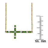 Sideways cross necklace gold UK