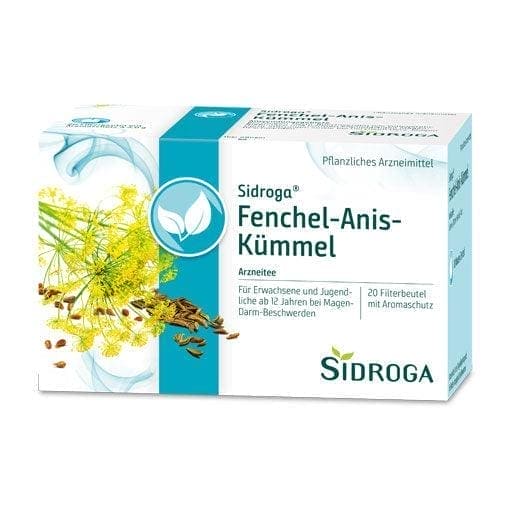 SIDROGA fennel anise caraway tea filter bag UK