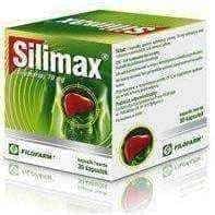 SILIMAX 70mg x 30 caps. silymarin UK