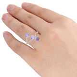 Silver amethyst engagement ring UK