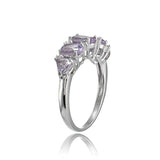 Silver amethyst engagement ring UK