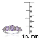 Silver amethyst engagement ring UK