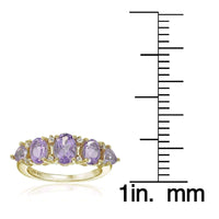 Silver amethyst engagement ring UK
