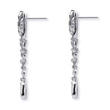 Silver bow tie earrings UK