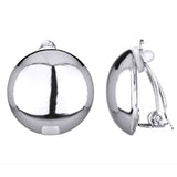 Silver Button Clip On Earrings UK