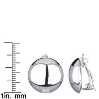 Silver Button Clip On Earrings UK