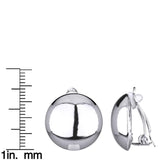 Silver Button Clip On Earrings UK