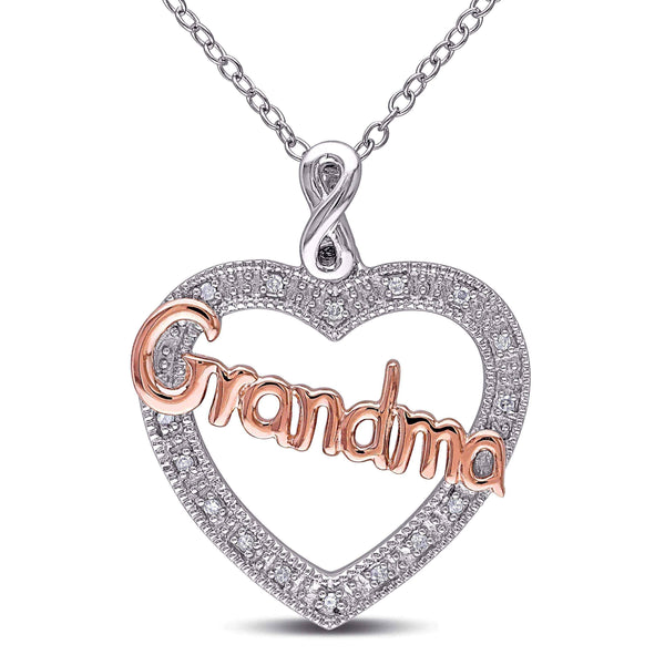 Silver grandma necklace UK