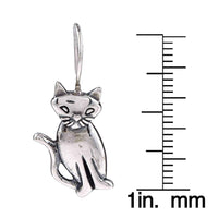 Silvermoon Sterling Silver Cat Earrings UK