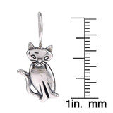 Silvermoon Sterling Silver Cat Earrings UK