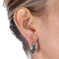 Silvermoon Sterling Silver Cat Earrings UK