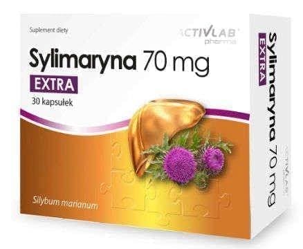 Silymarin Extra 70mg x 30 capsules, protection and regeneration of liver cells UK