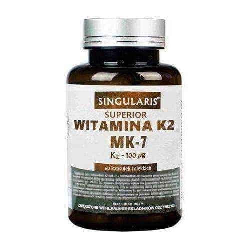 SINGULARIS Vitamin K2 MK7 100mcg x 60 Capsules UK