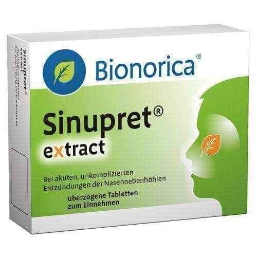 Sinupret extract 20, Sinupret EXTRACT x 20 dragees, sinus infection symptoms UK