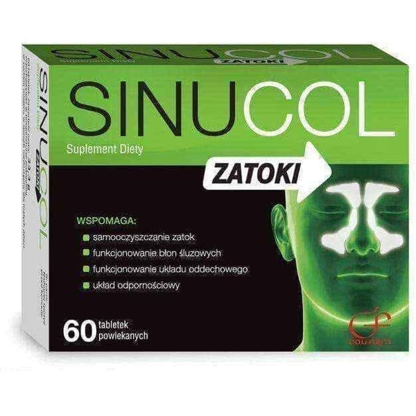 Sinus disease, sinus infection, sinusitis, SINUCOL ZATOKI x 60 tablets UK
