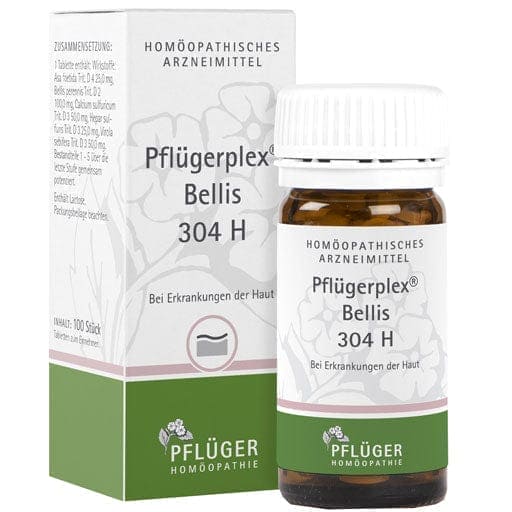 Skin inflammation or hives, redness and inflammation of skin, PFLUGERPLEX Bellis 304 H tablets UK