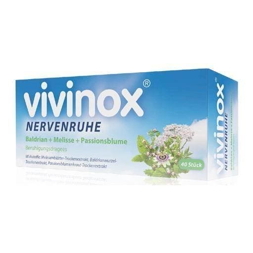 Sleeping pills VIVINOX Nerve valerian, lemon balm, passion flower UK