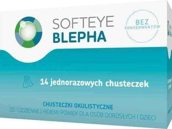 Softeye Blepha eyelid wipes wipes x 14 pieces UK