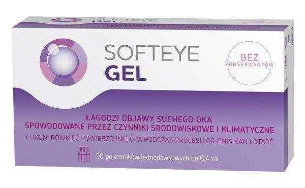 Softeye Gel eye gel x 20 containers of 0.4ml UK