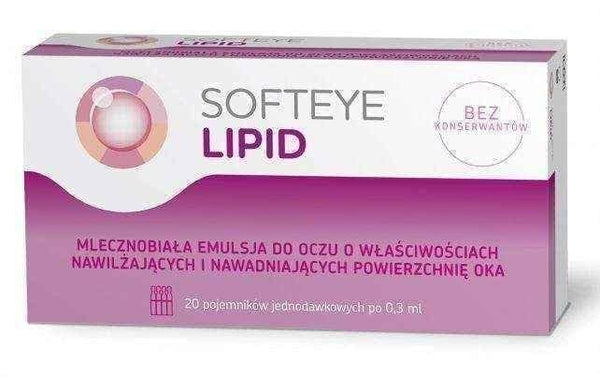 Softeye Lipid eye emulsion x 20 containers of 0.3ml UK