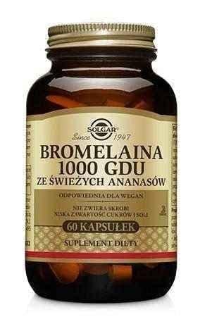 Solgar Bromelaina (Bromelain) 1000 GDU x 60 capsules UK