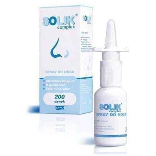 Solik spray 200 doses of 20ml, saline nasal spray UK