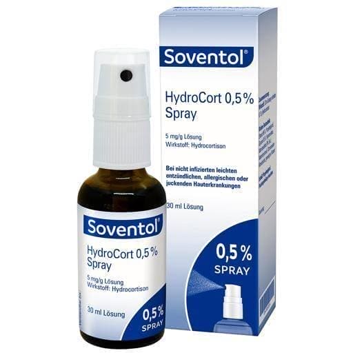 SOVENTOL Hydrocort 0.5% spray 30 ml sunburn, sun allergies, seborrheic eczema UK