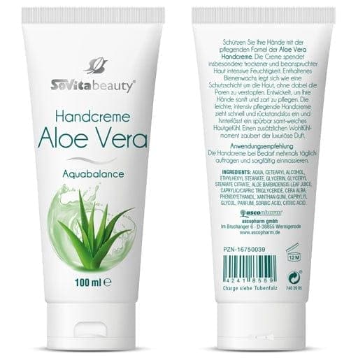 SOVITA BEAUTY Hand Cream Aloe Vera UK