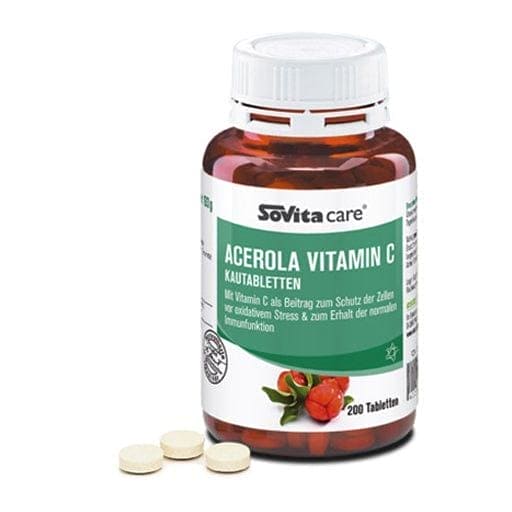 SOVITA CARE Acerola Vitamin C chewable tablets UK