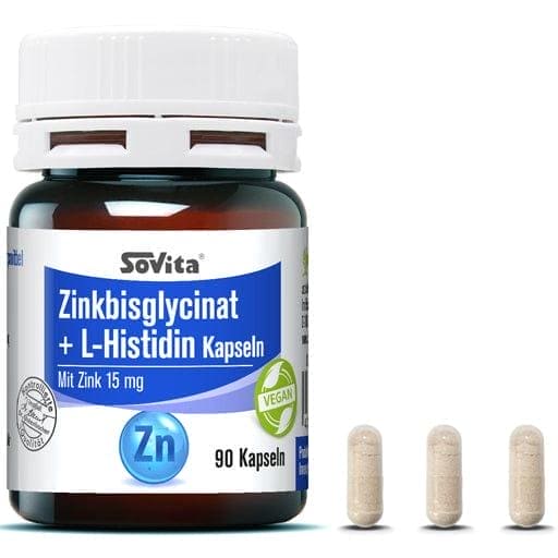 SOVITA zinc bisglycinate + L-histidine capsules UK