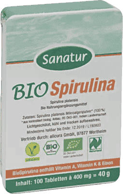 SPIRULINA ORGANIC tablets, Sanatur UK
