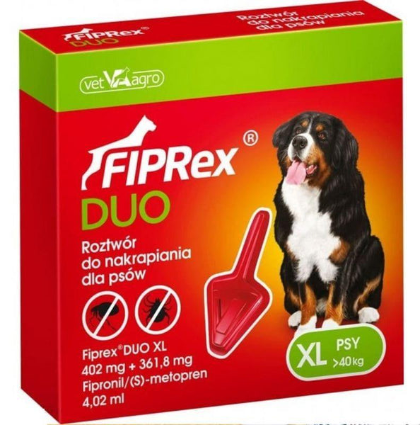 Spot on supplies, spots on head, Fiprex Duo XL for dogs over 40 kg UK