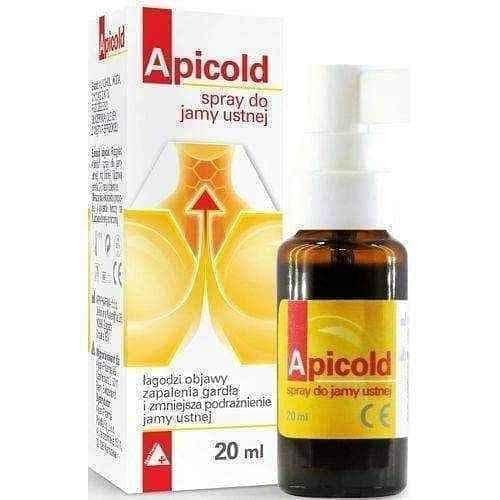 Spray propolis APICOLD Oral 20ml, pharyngitis symptoms UK