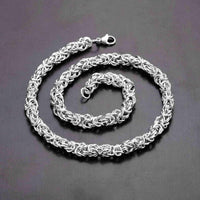 Stainless steel chain necklace Polished Byzantine UK