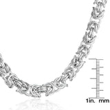 Stainless steel chain necklace Polished Byzantine UK