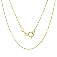 Sterling Essentials 14k Yellow Gold Box Chain Necklace UK