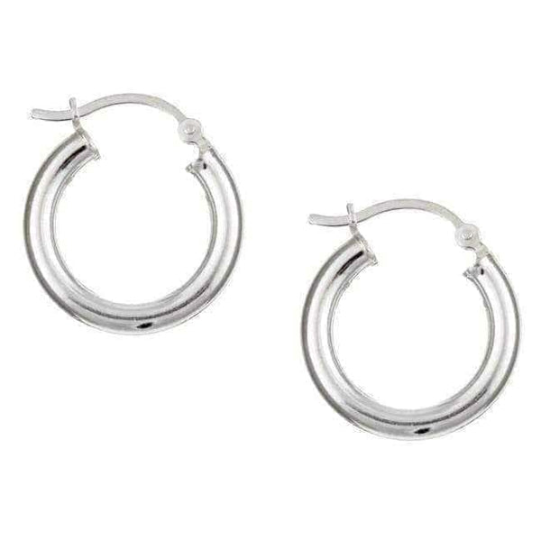 Sterling Silver 19mm x 3mm Hoop Earrings UK