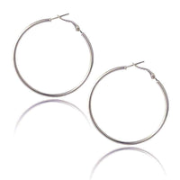 Sterling Silver 45 mm Hoop Earrings UK