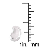 Sterling Silver Bean Stud Earrings UK