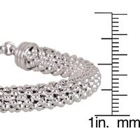 Sterling silver bracelets - Sterling Silver Popcorn Chain Bracelet - Rose UK