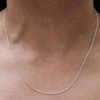 Sterling Silver Cable Chain Necklace UK