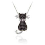 Sterling silver cat necklace UK