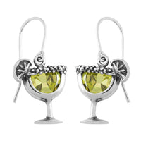 Sterling Silver Cubic Zirconia Margarita Earrings UK