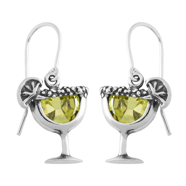 Sterling Silver Cubic Zirconia Margarita Earrings UK