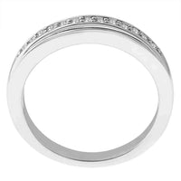 Sterling silver diamond band UK