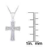 Sterling Silver Diamond Cross Necklace UK